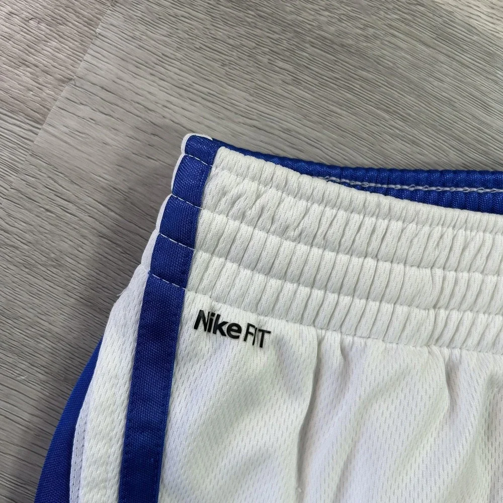 VTG Duke Blue Devils‎ Shorts Mens XL White NCAA Basketball NikeFIT Dry Authentic